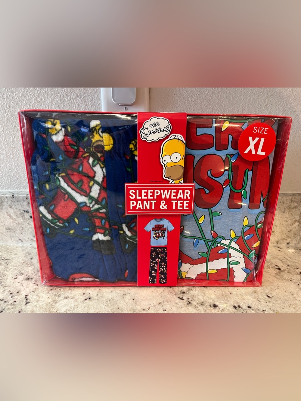 NWT Men’s size XL The Simpsons Sleepwear Pants and Tee box damage